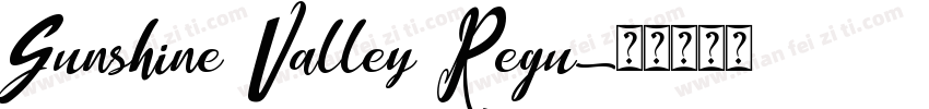 Sunshine Valley Regu字体转换